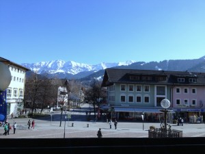 Not a bad view from the conference centre in Garmisch-Partenkirchen